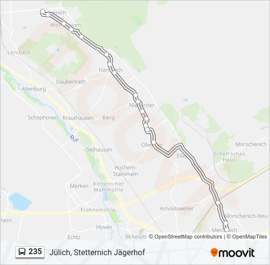 235 Bus Line Map