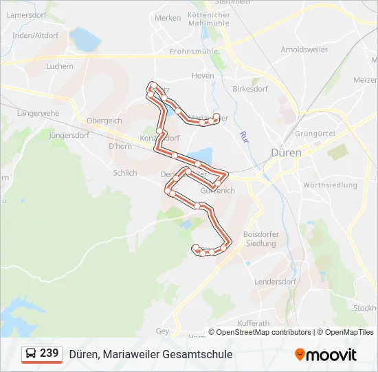 239 Bus Line Map