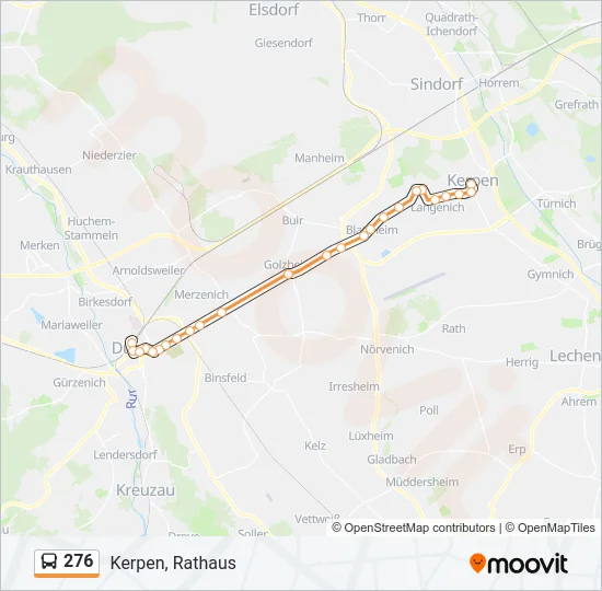 276 Bus Line Map