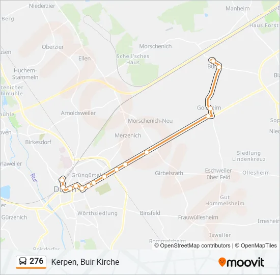 276 Bus Line Map