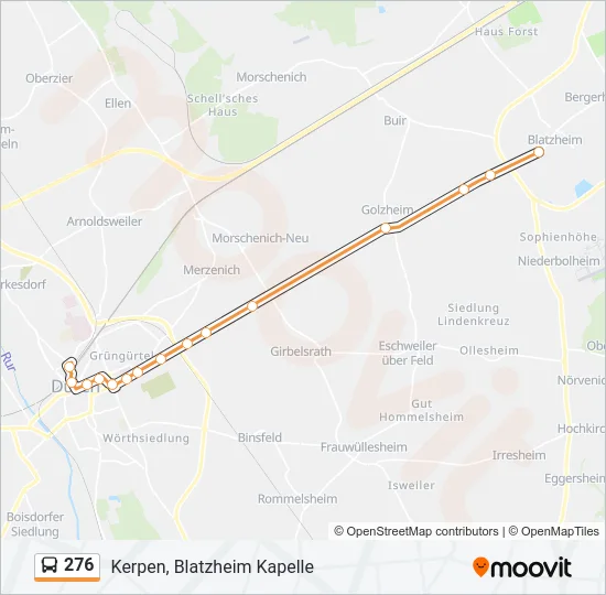 276 Bus Line Map