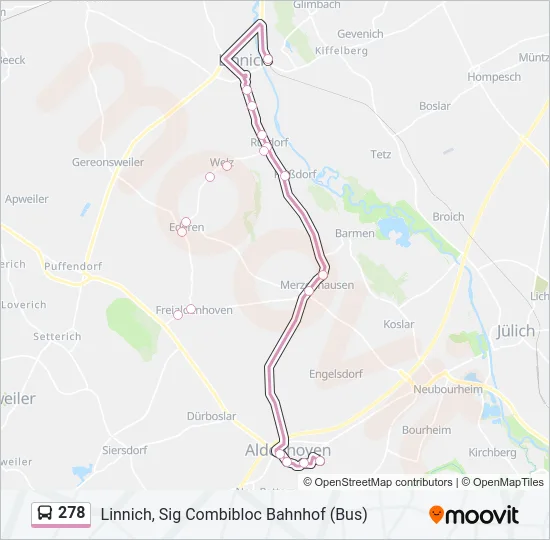 278 Bus Line Map