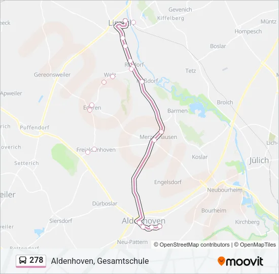 278 Bus Line Map