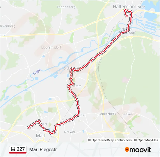 227 Bus Line Map