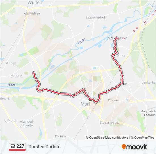 227 Bus Line Map