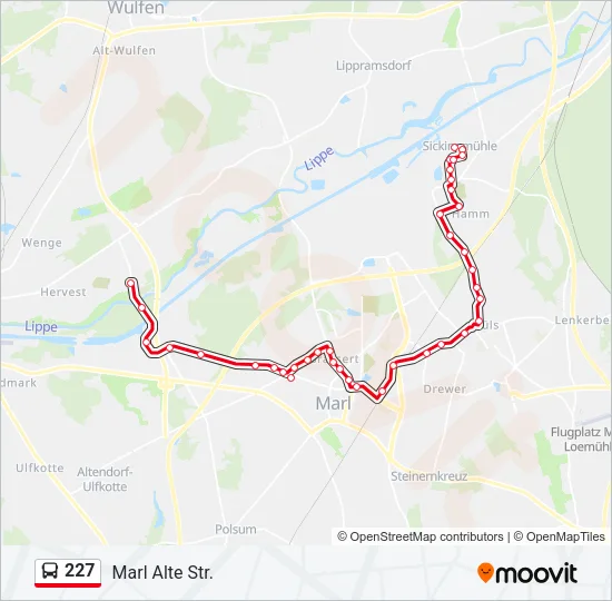 227 Bus Line Map