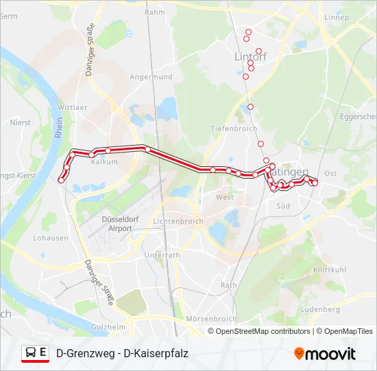 E Bus Line Map