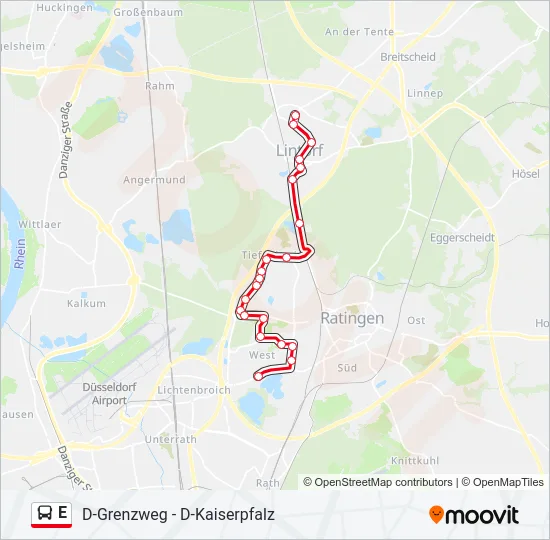 E Bus Line Map