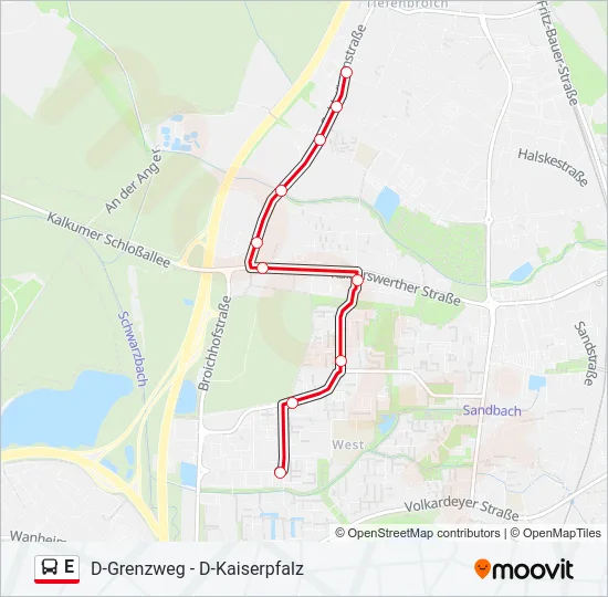 E Bus Line Map