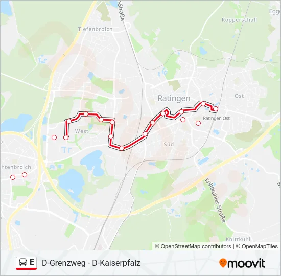 E Bus Line Map