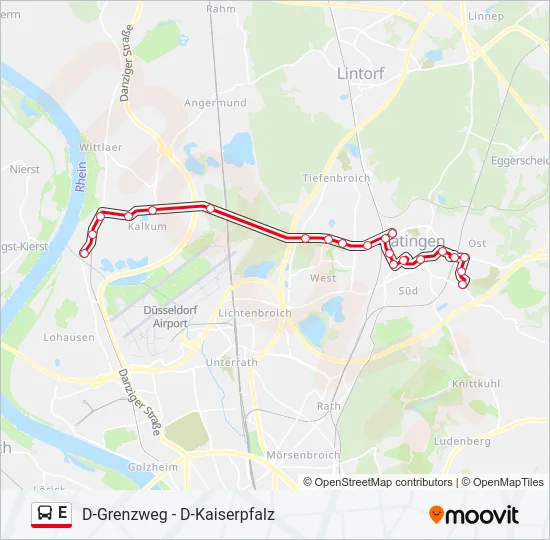 E Bus Line Map