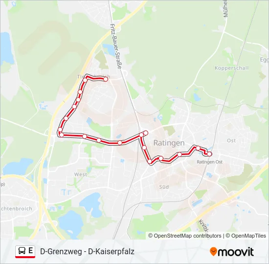 E Bus Line Map