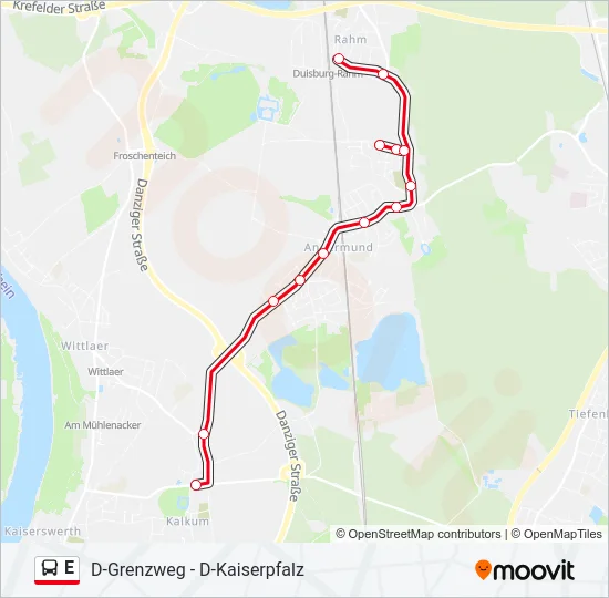 E Bus Line Map