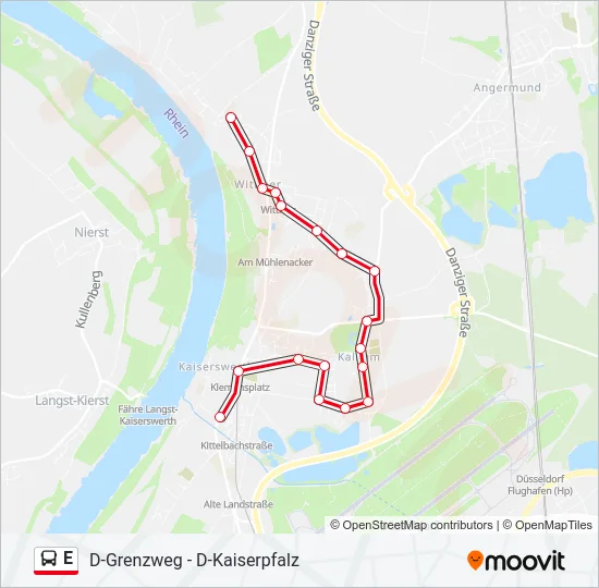 E Bus Line Map