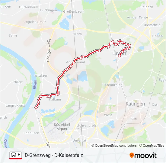 E Bus Line Map