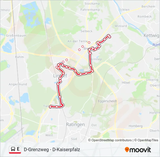 E Bus Line Map