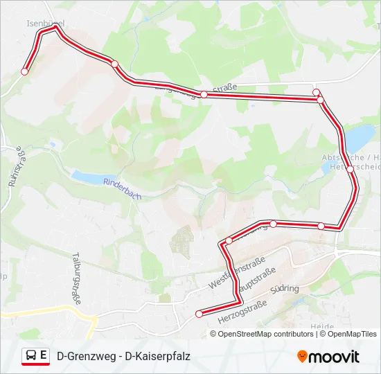 E Bus Line Map