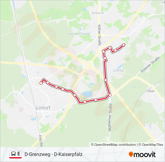E Bus Line Map