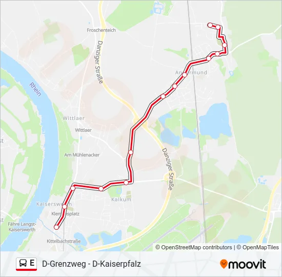 E Bus Line Map