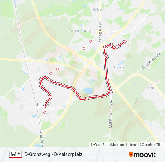 E Bus Line Map