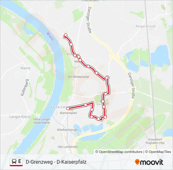 E Bus Line Map