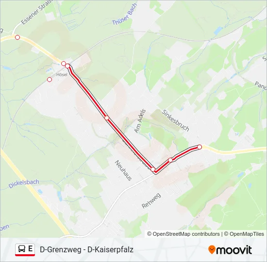 E Bus Line Map