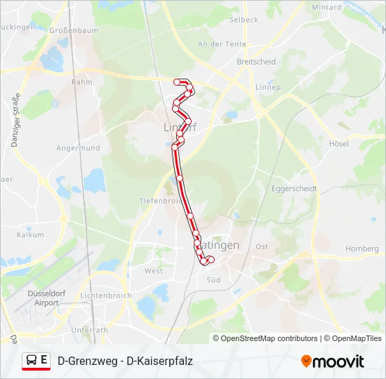 E Bus Line Map