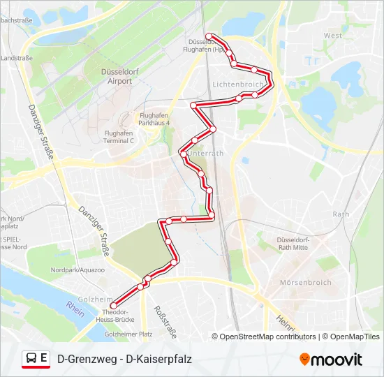 E Bus Line Map