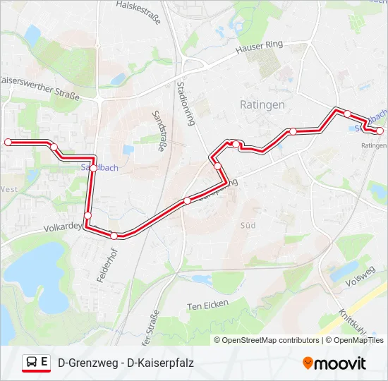 E Bus Line Map