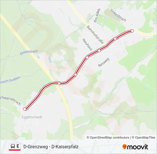 E Bus Line Map