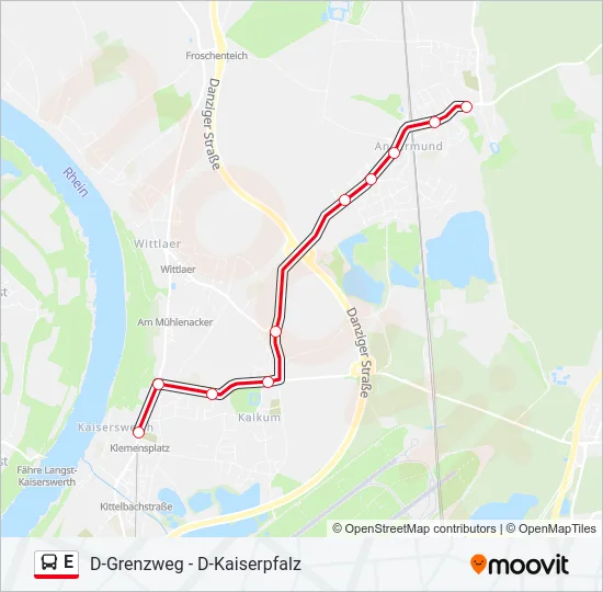E Bus Line Map