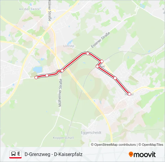 E Bus Line Map