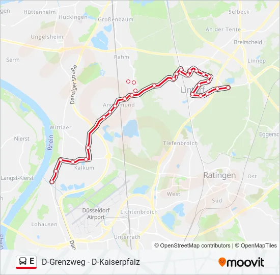 E Bus Line Map
