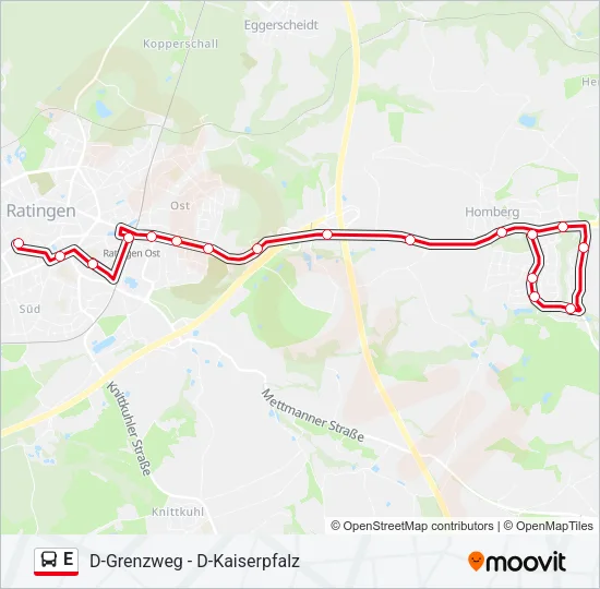 E Bus Line Map