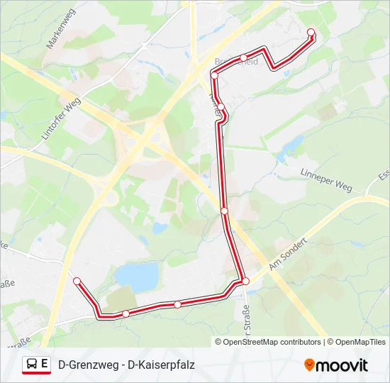 E Bus Line Map