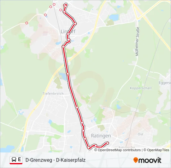 E Bus Line Map