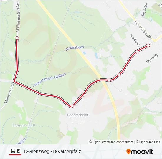 E Bus Line Map