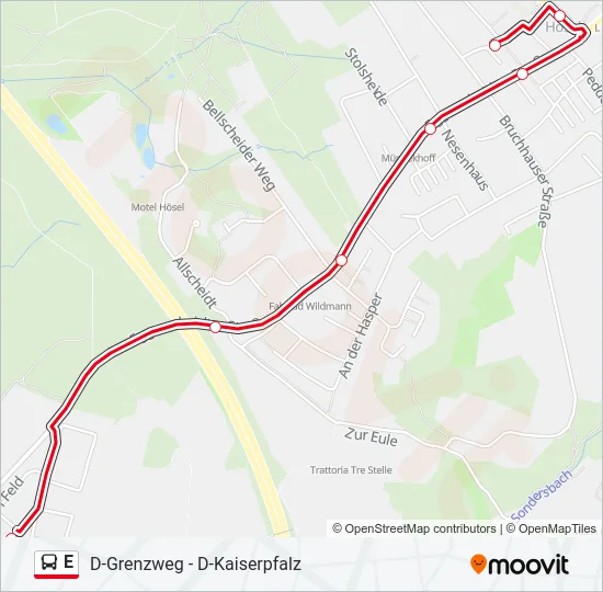 E Bus Line Map
