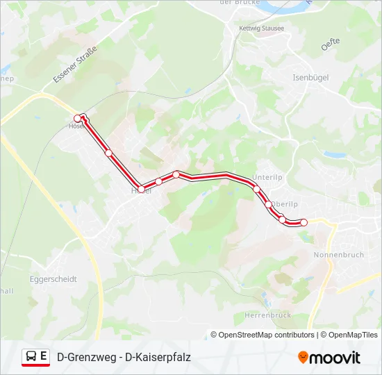E Bus Line Map