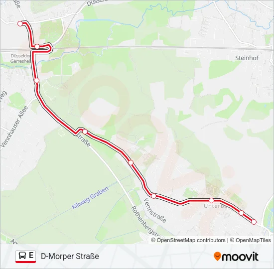 E Bus Line Map