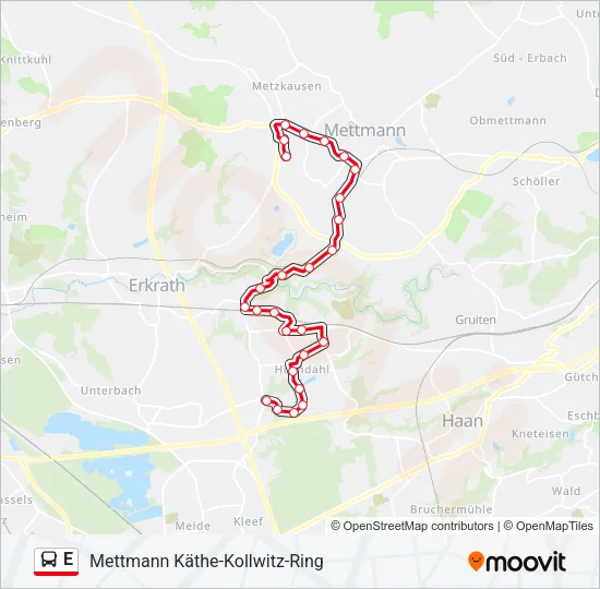 E Bus Line Map