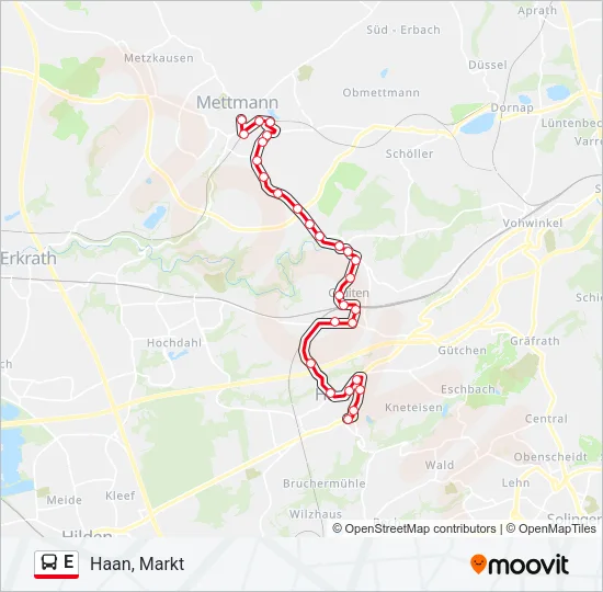 E Bus Line Map