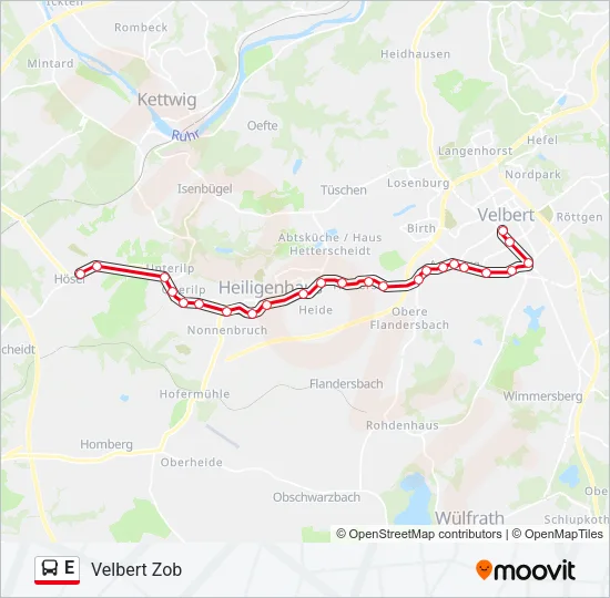 E Bus Line Map