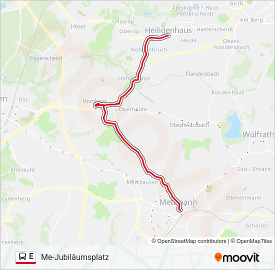 E Bus Line Map
