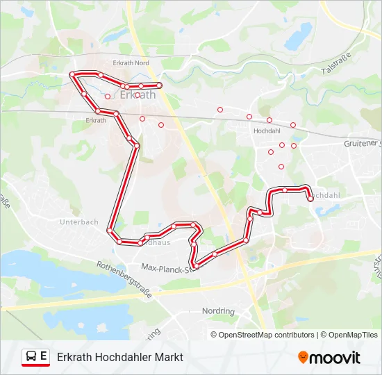 E Bus Line Map