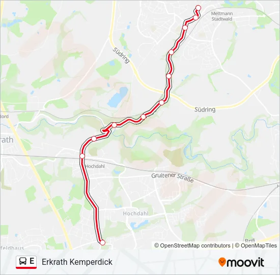 E Bus Line Map