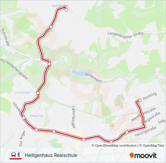 E Bus Line Map