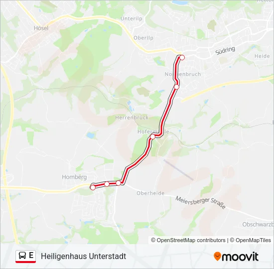 E Bus Line Map
