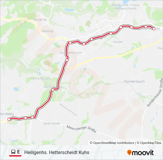 E Bus Line Map