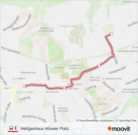E Bus Line Map